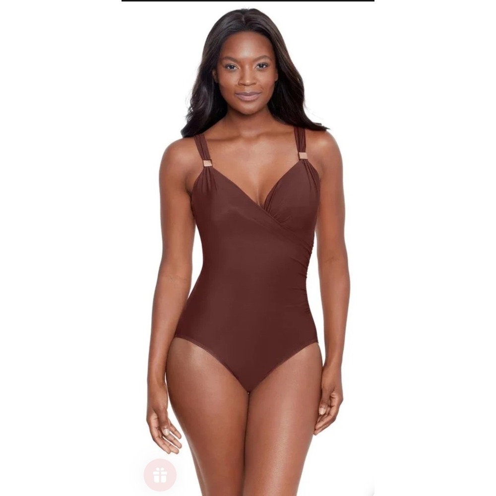 MiracleSuit Razzle Dazzle Siren One Piece Swimsuit Tamarind Brown 10
